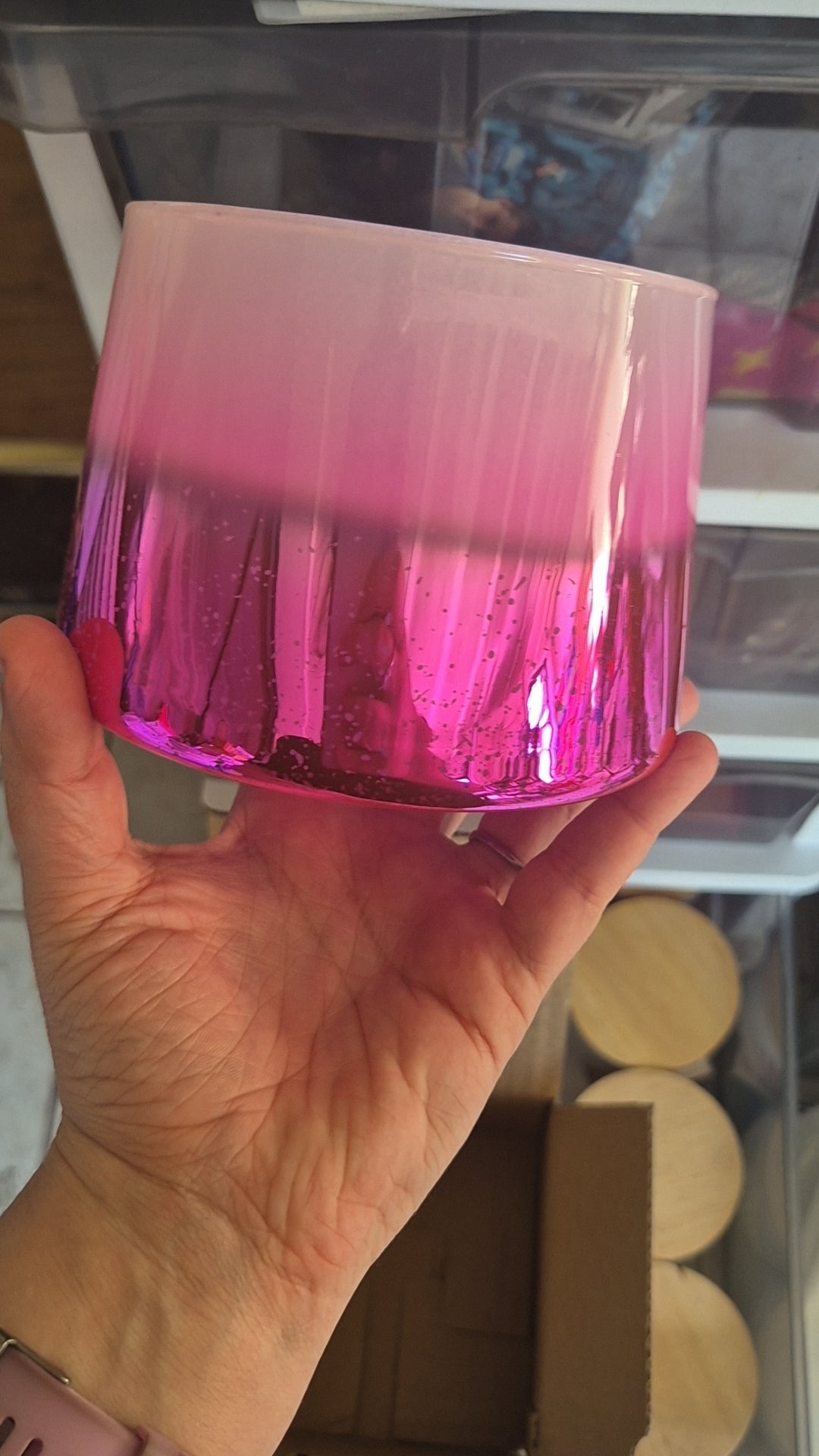 Candle jar pink